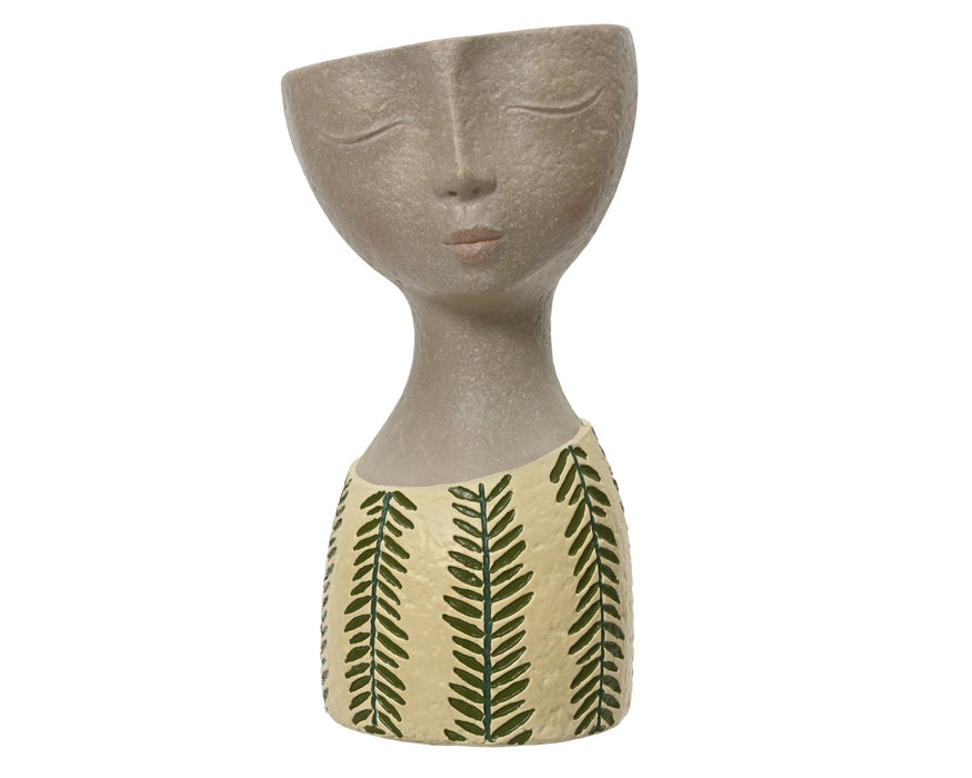 Planter Face 28cm Green