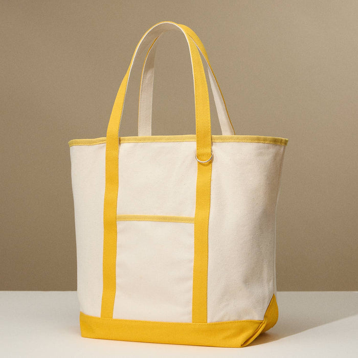 Ecofriendly Cotton Canvas Carry Tote with Charm Holder