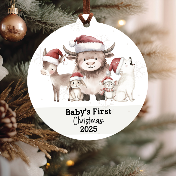Baby's First Christmas Ornament 2025 | Festive Friends 1