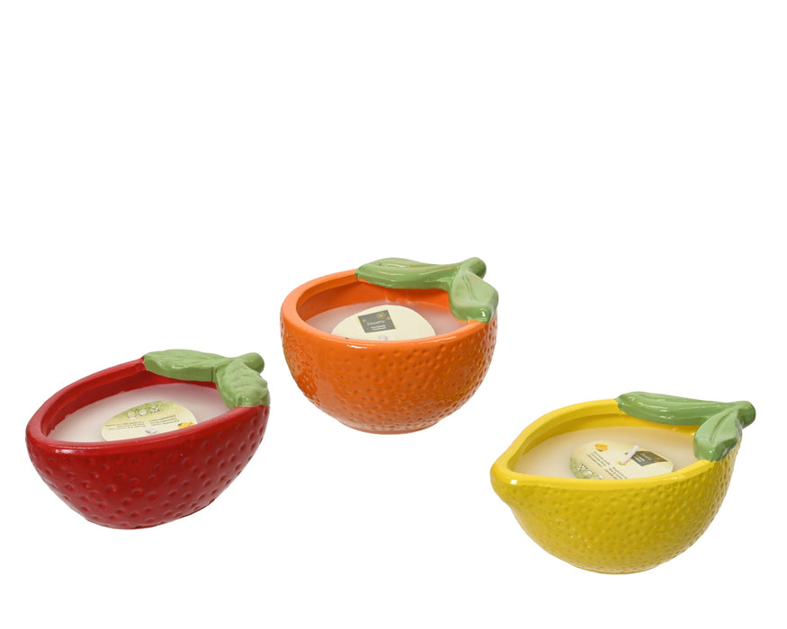 Citronella Candle in Fruit Bowl Assorted