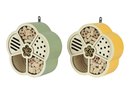 Insect House Pinewood Green/Yellow Flower