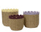 Basket Paperrope Yellow/Lavender/Burgundy