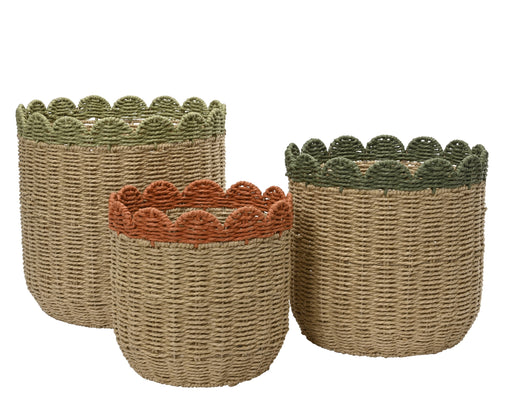 Basket Paperrope Green/Dk. Green/Orange