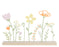 Scenery of Metal Flowers on Wood Base