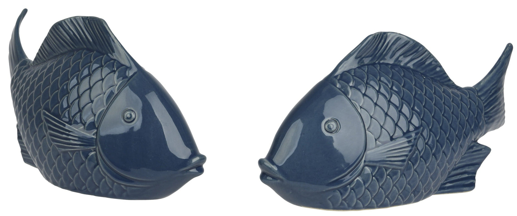 Fish Porcelain Navy Blue