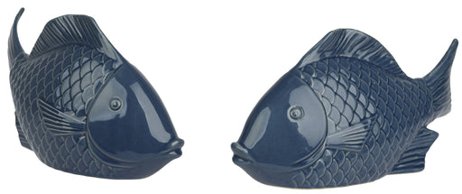 Fish Porcelain Navy Blue