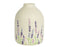Vase Porcelain Cream w/Lavender/Pink 20cm