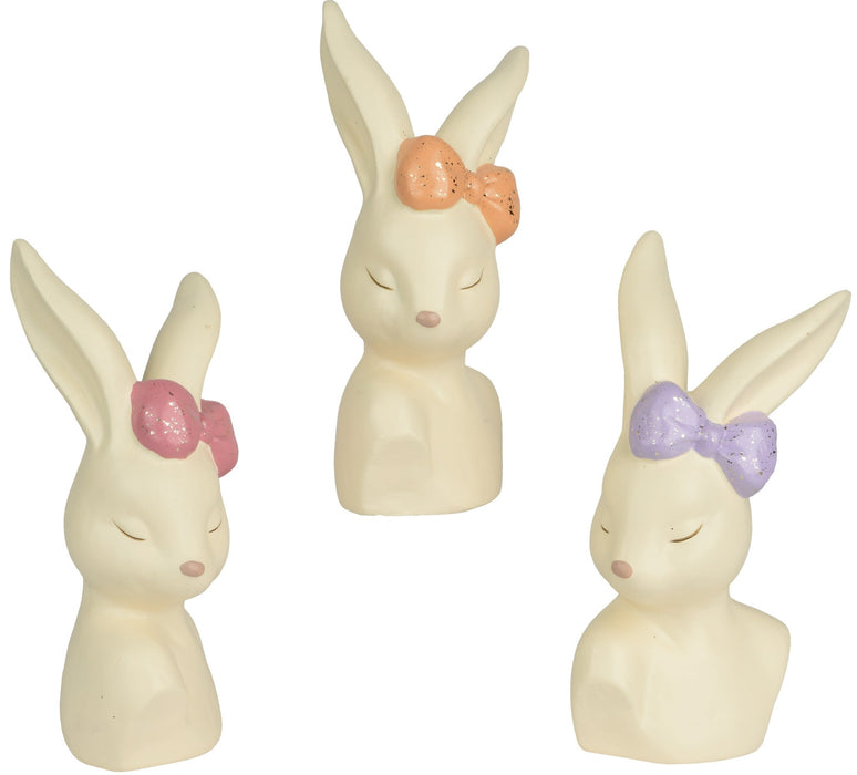 Bunny Cream w/Bow 22.5cm