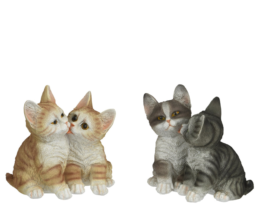 Pair of Kittens Orange Or Black Striped 17.5cm