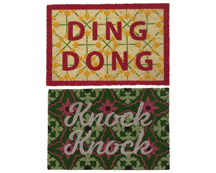 Doormat Coir 40x60cm DingDong/KnockKnock