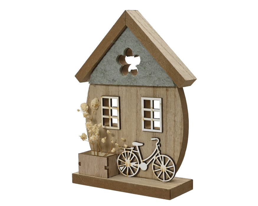 House Tabletop Decoration Brown 16cm