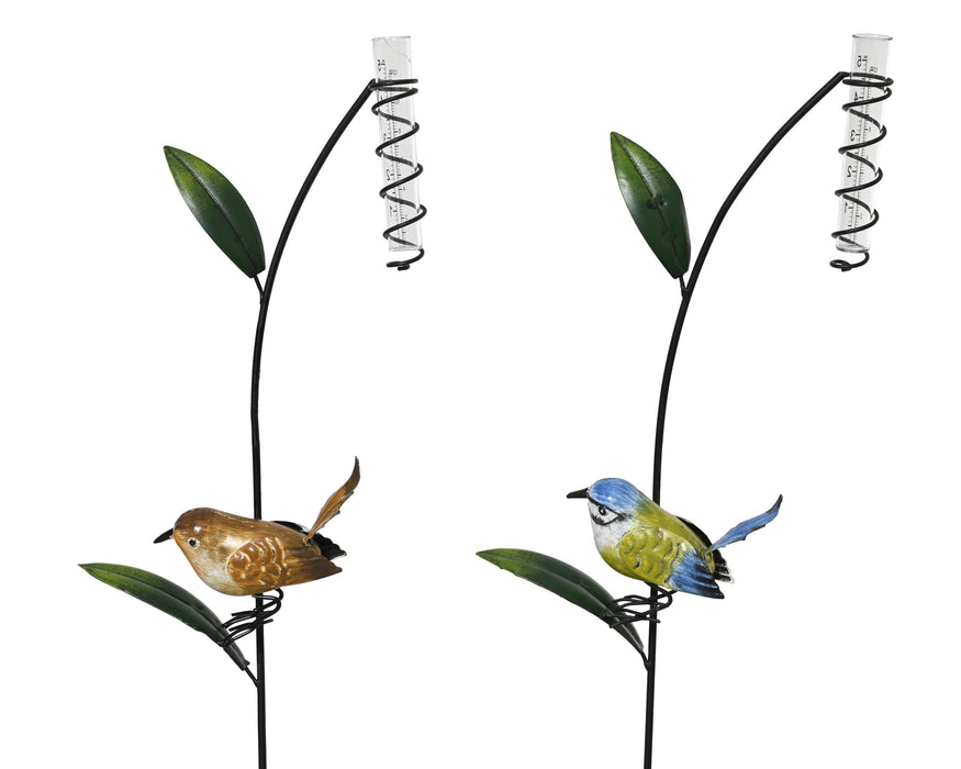 Rain Gauge Stake with Bird 103 cm
