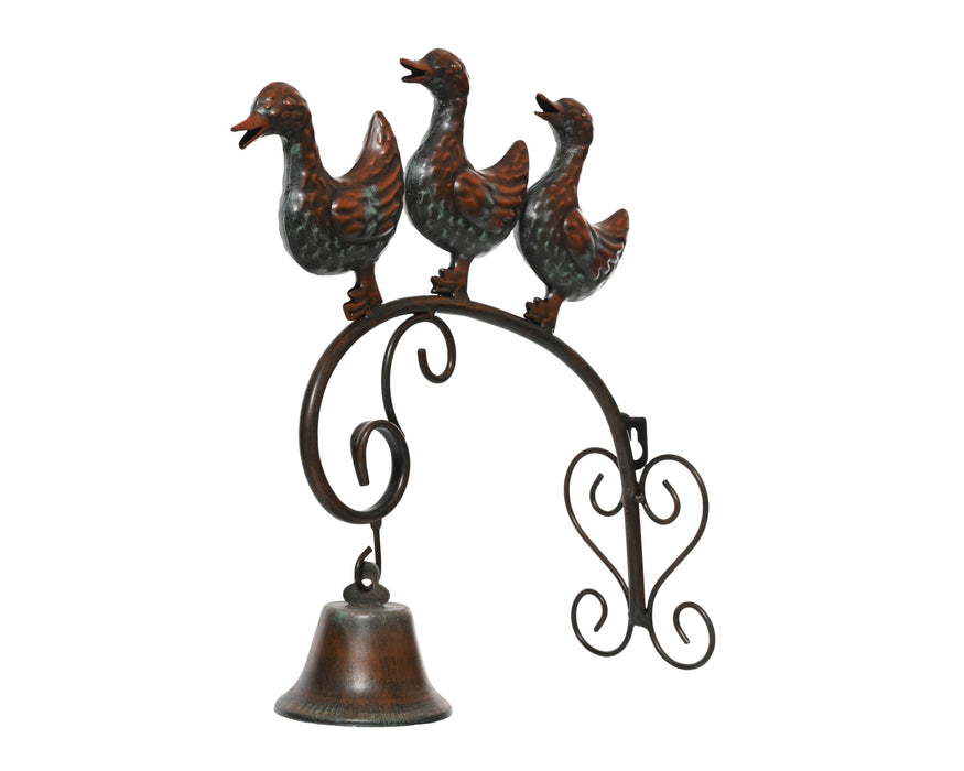 Bell with Hanger & Birds Metal