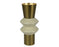 Vase Brass & Cream 28 cm