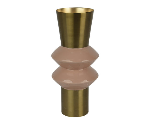 Vase Brass & Blush Pink 28 cm