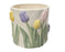 Planter White w/Tulips 10cm