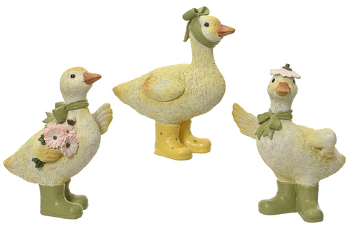 Duck in Rubber Boots with Green Ribbon 15.5cm