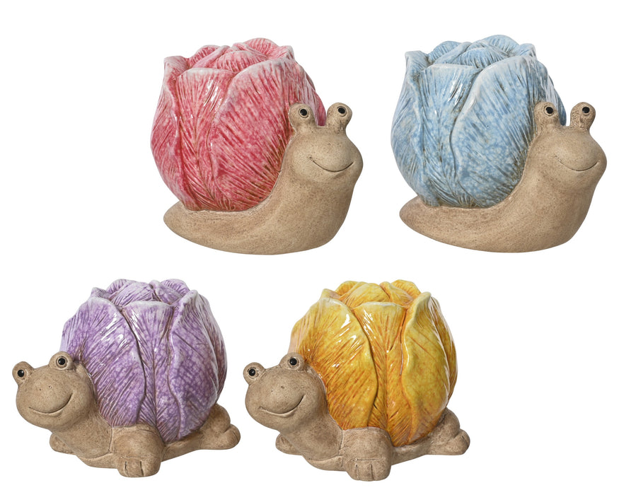 Snail/Turtle 9cm w/Flower on Back