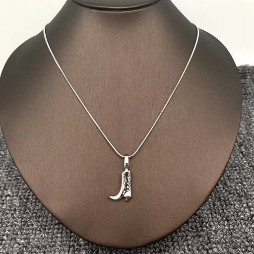 WJ - Western cowgirl Boots Charm Pendant Necklace