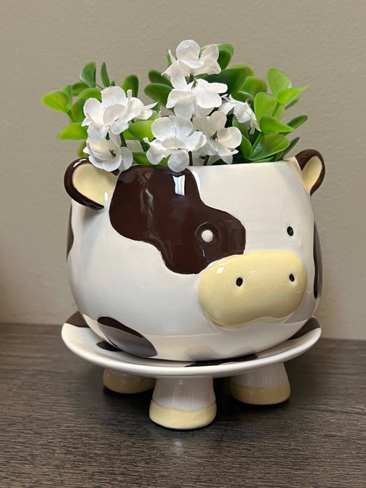 Brown Cow Footsie Planter