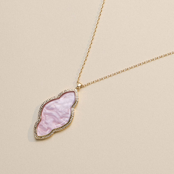 Iridescent Cloud-Shaped Pendant Necklace