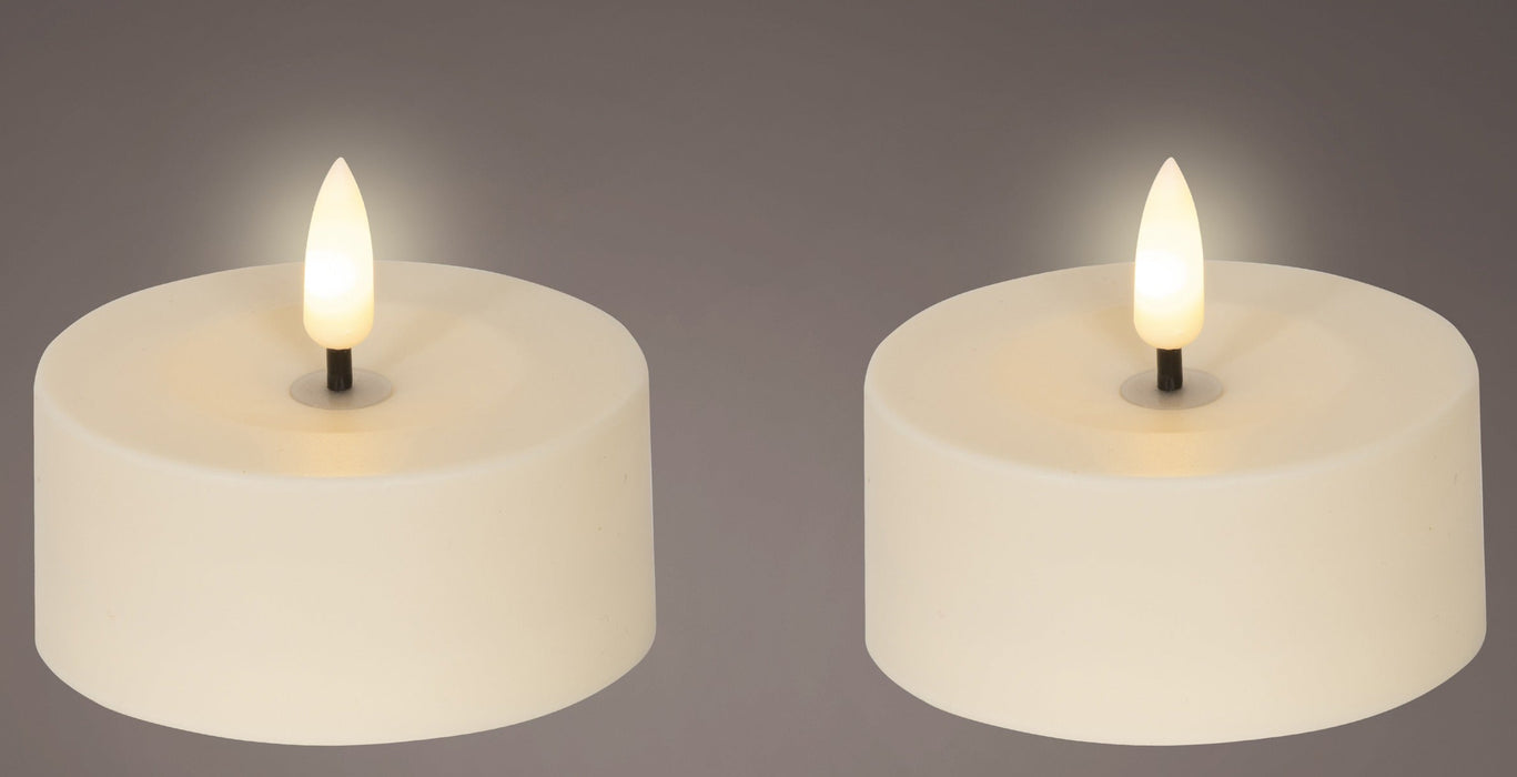 Solar Candle 7x3cm Box of 2 White
