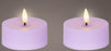 Solar Candle 7x3cm Box of 2 Lilac