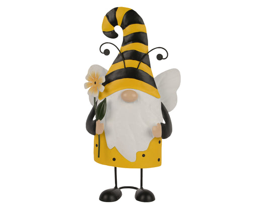 Gnome/Bee with Flower Metal 37cm