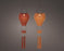 Solar Hot Air Balloons Oranges 13x56cm