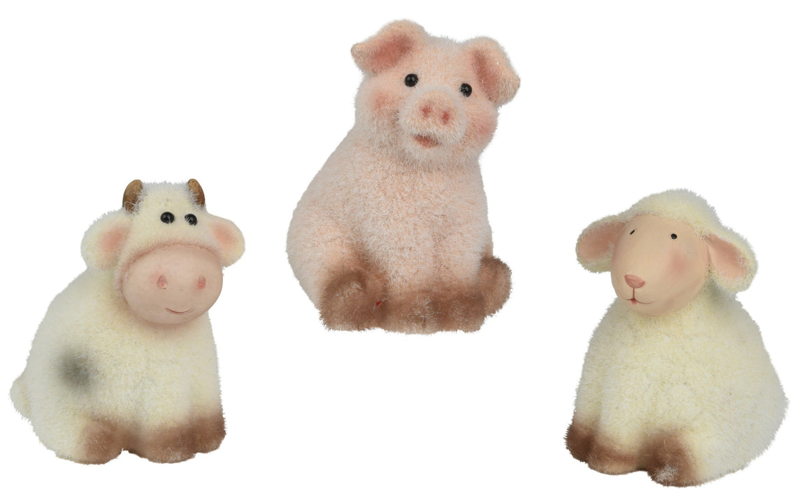 Cow/Pig/Sheep Sitting 13 cm