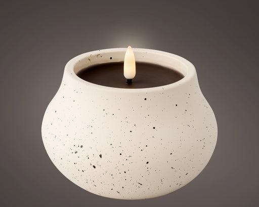 Concrete LED Candle 9x12cm