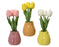 Potted Tulips Artificial 24cm Assorted