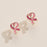 Pink Ribbon Epoxy Stud Earrings