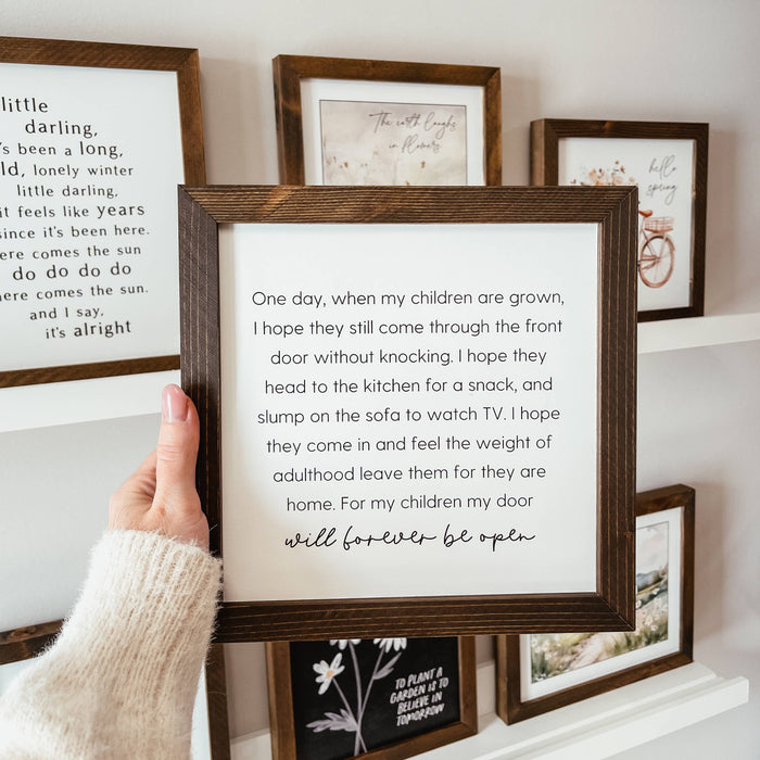One Day When My Children Are Grown Framed Wood Sign