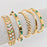 Multi Style 18K Gold Plated Stainless Steel Cuff Bangles-FGS