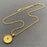 Zircon Inlaid Daisy 18K Gold Plated S.Steel Necklace