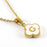 Clover Shell Initial Charm Golden Stainless Steel Necklace