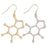 Chemical Reaction Caffeine Molecule Earrings