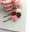 Rose Bobby Pins - Maroon and Purple