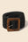 Wooden Square Buckle Braided Belt