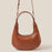 Faux Leather Round Multi Panel Hand Bag