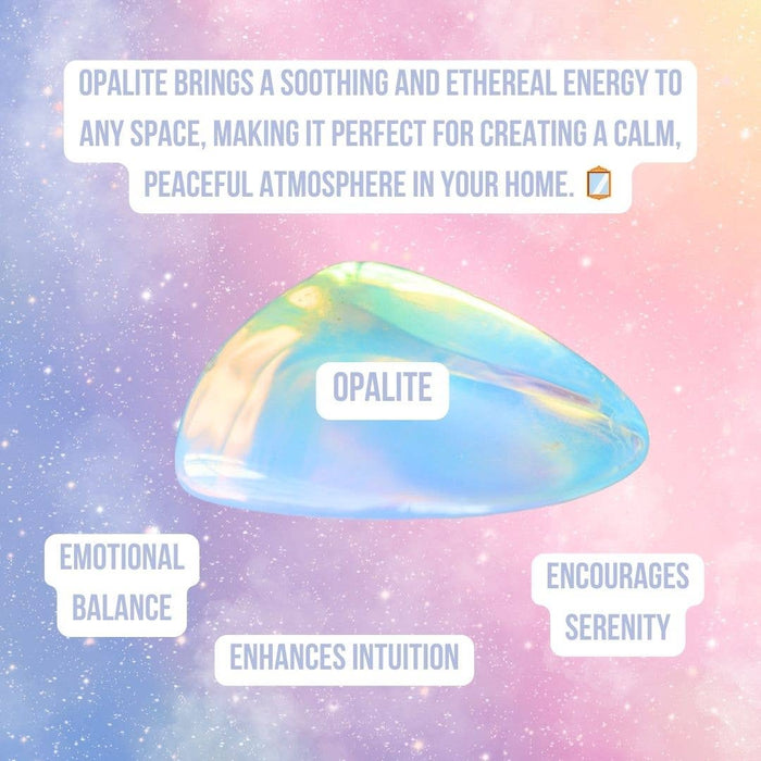 Opalite Moon Suncatcher - Crystal Window Decor Gift