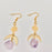 Purple Crystal Pendant Moon Earrings Bohemian Style - MS