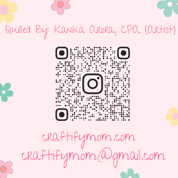 Spring Flower Blossom Pastel Paper Quilled Greeting Card