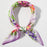 Colorful Flower Garden Print Square Bandana Scarf