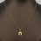 Inlaid CZ Horseshoe charm18K Gold Plated SS Necklace - FGS
