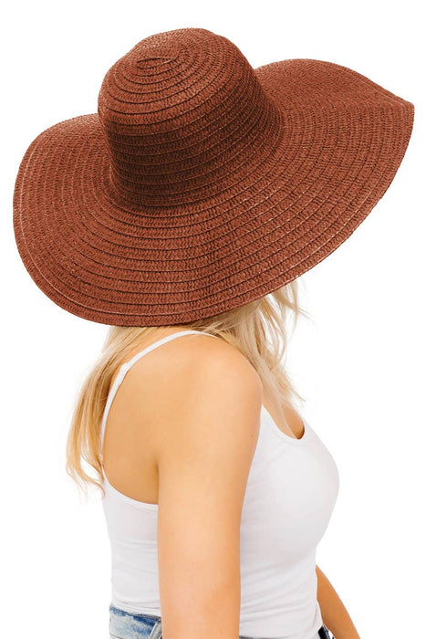Thin Light-Weight Floppy Straw Beach Sun Hat