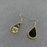 Queen Anne's Lace Dried Flower Black Droplet Earrings - PDF