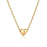 Stainless Steel Heart-shaped Alphabet Pendant Necklace