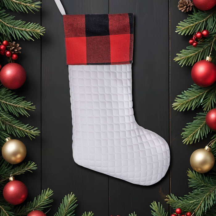 Red Plaid Christmas Stockings